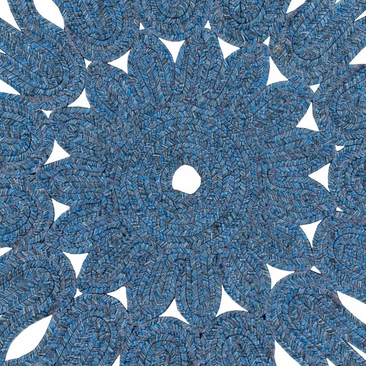 Sauquoit Blue Modern Style Hand Woven Outdoor Area Rug - The Rug Decor