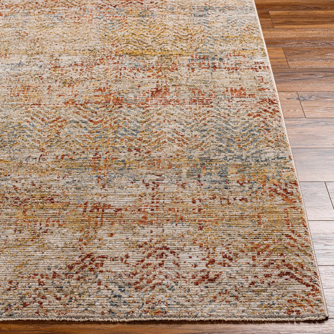 Sava Contemporary Style Tan And Rust Area Rug - The Rug Decor