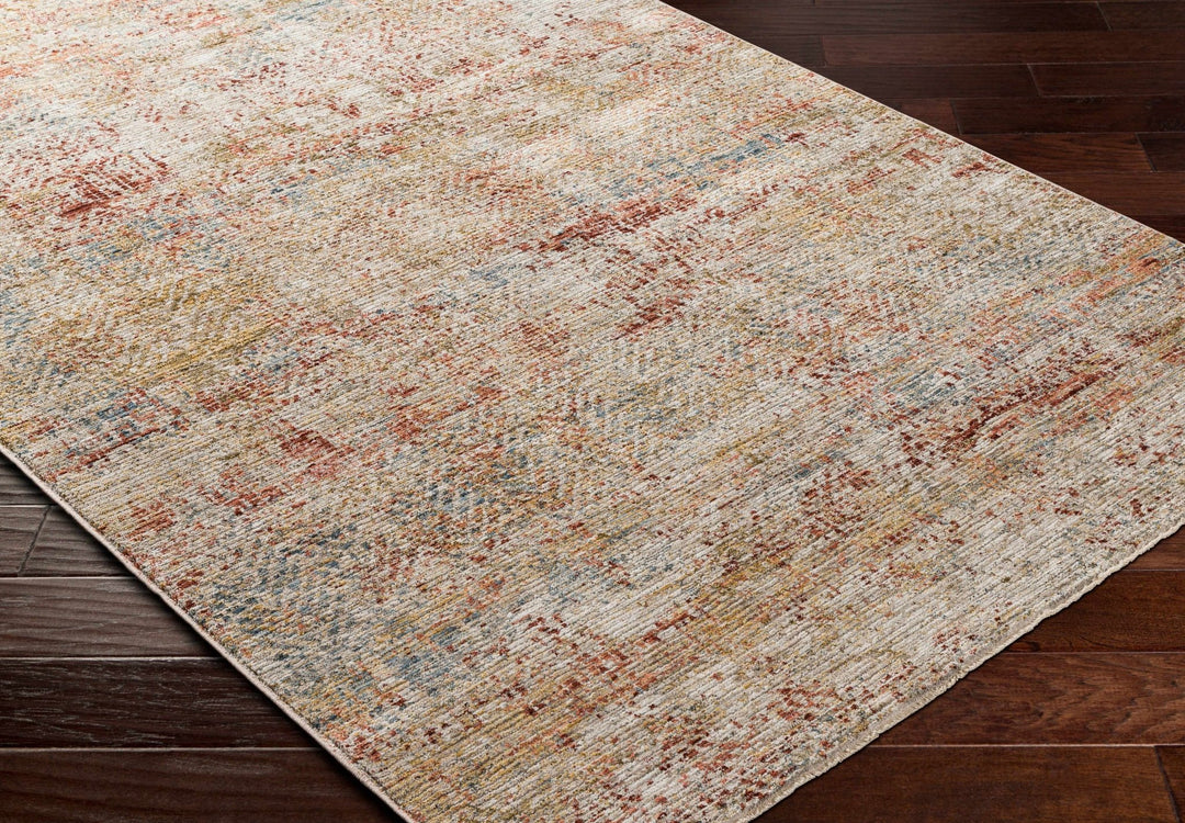 Sava Contemporary Style Tan And Rust Area Rug - The Rug Decor