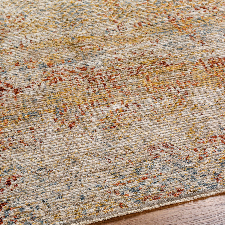 Sava Contemporary Style Tan And Rust Area Rug - The Rug Decor