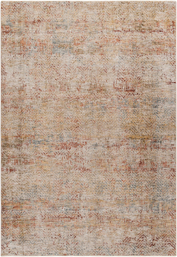 Sava Contemporary Style Tan And Rust Area Rug - The Rug Decor