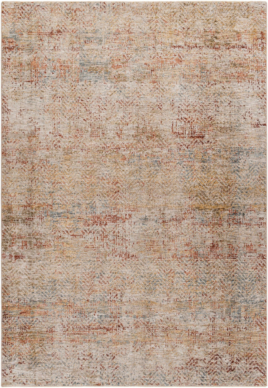 Sava Contemporary Style Tan And Rust Area Rug - The Rug Decor