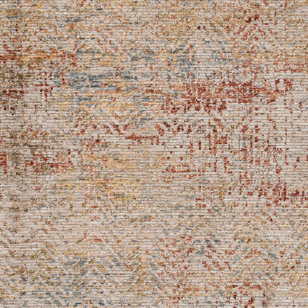 Sava Contemporary Style Tan And Rust Area Rug - The Rug Decor
