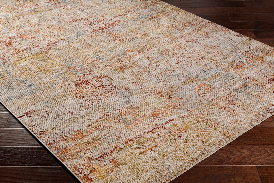 Sava Contemporary Style Tan And Rust Area Rug - The Rug Decor