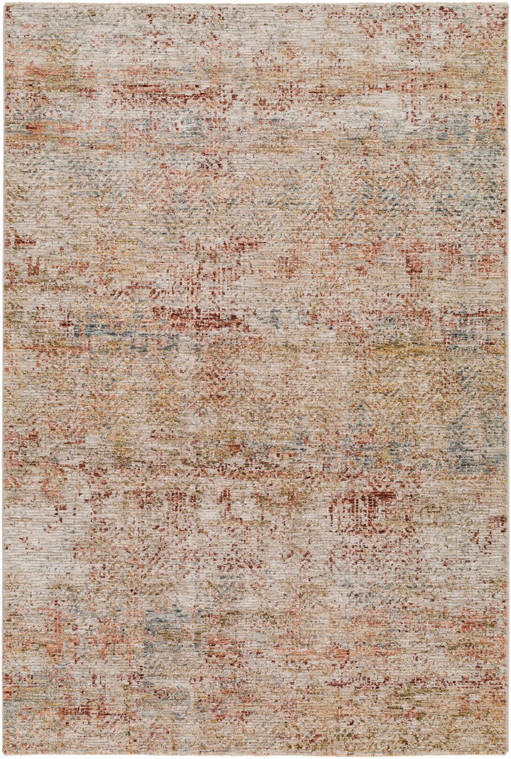 Sava Contemporary Style Tan And Rust Area Rug - The Rug Decor