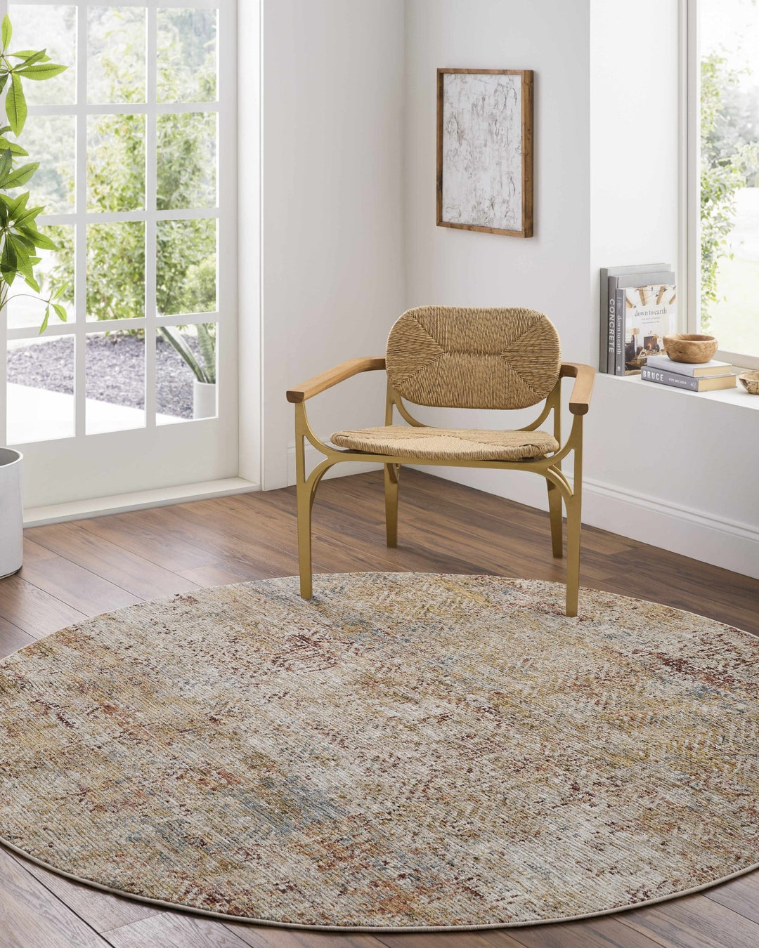 Sava Contemporary Style Tan And Rust Area Rug - The Rug Decor