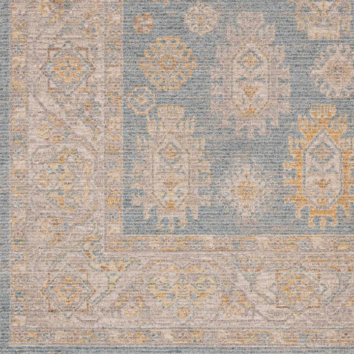Saya Thick Luxe Statement Traditional Design Gray & Tan Rug - The Rug Decor