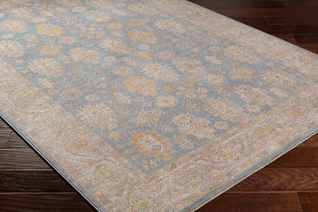 Saya Thick Luxe Statement Traditional Design Gray & Tan Rug - The Rug Decor
