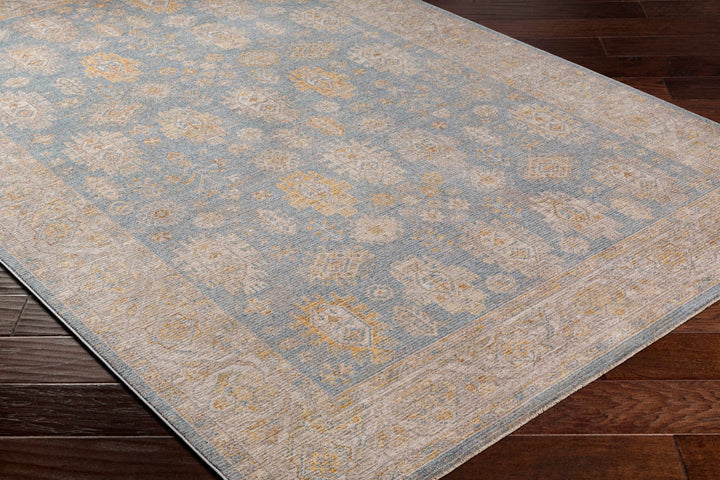 Saya Thick Luxe Statement Traditional Design Gray & Tan Rug - The Rug Decor