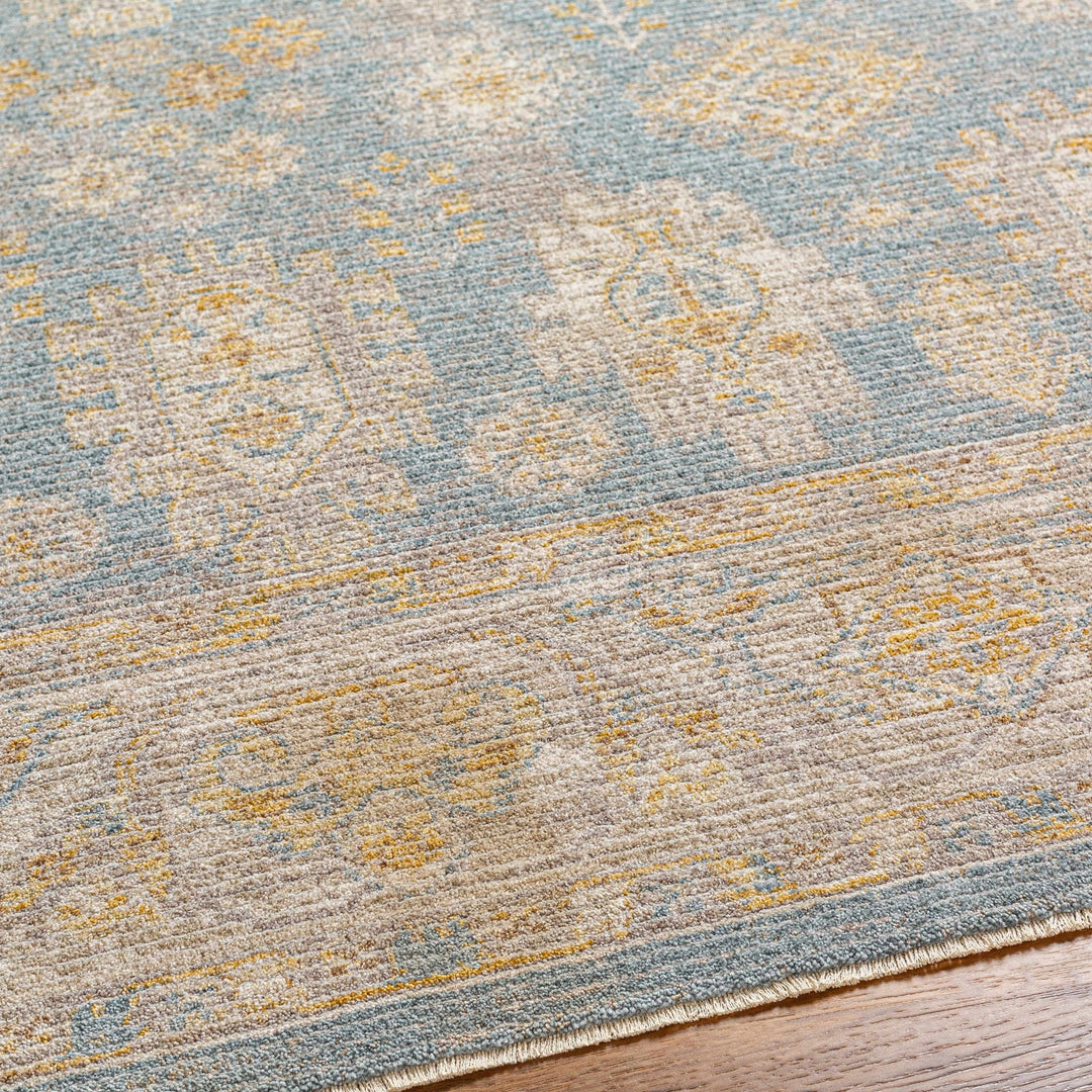 Saya Thick Luxe Statement Traditional Design Gray & Tan Rug - The Rug Decor
