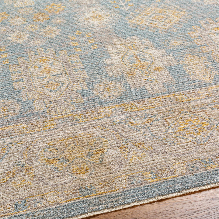 Saya Thick Luxe Statement Traditional Design Gray & Tan Rug - The Rug Decor