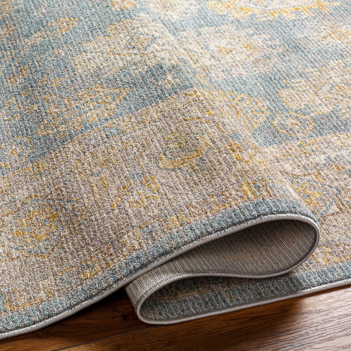 Saya Thick Luxe Statement Traditional Design Gray & Tan Rug - The Rug Decor
