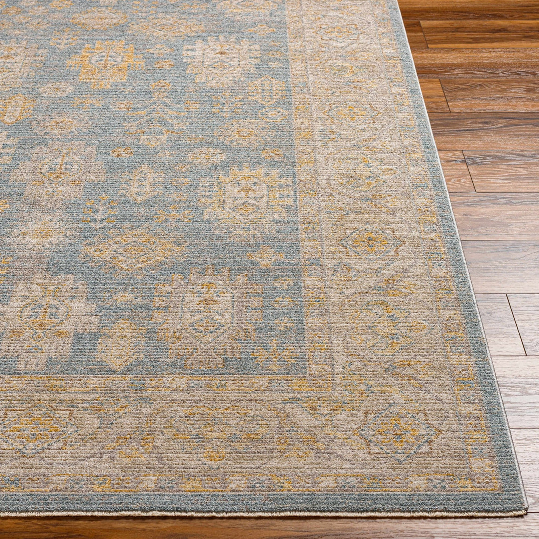 Saya Thick Luxe Statement Traditional Design Gray & Tan Rug - The Rug Decor