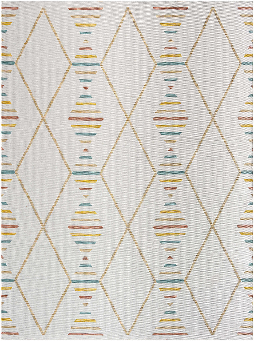 Neith Modern Geometrical Design Ivory Area Rug