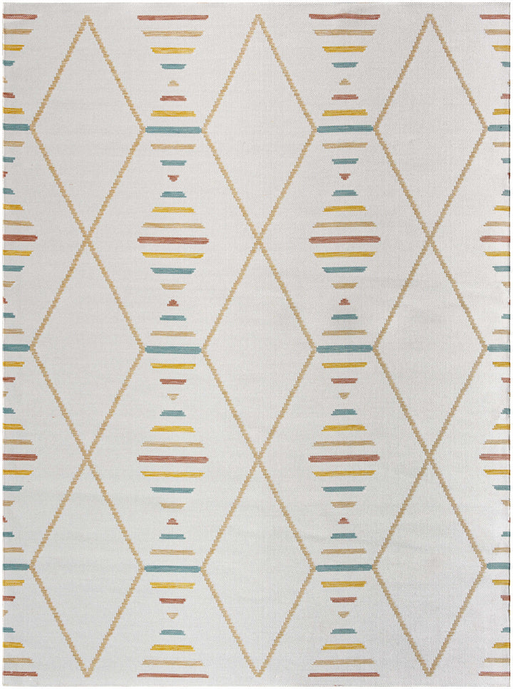 Neith Modern Geometrical Design Ivory Area Rug