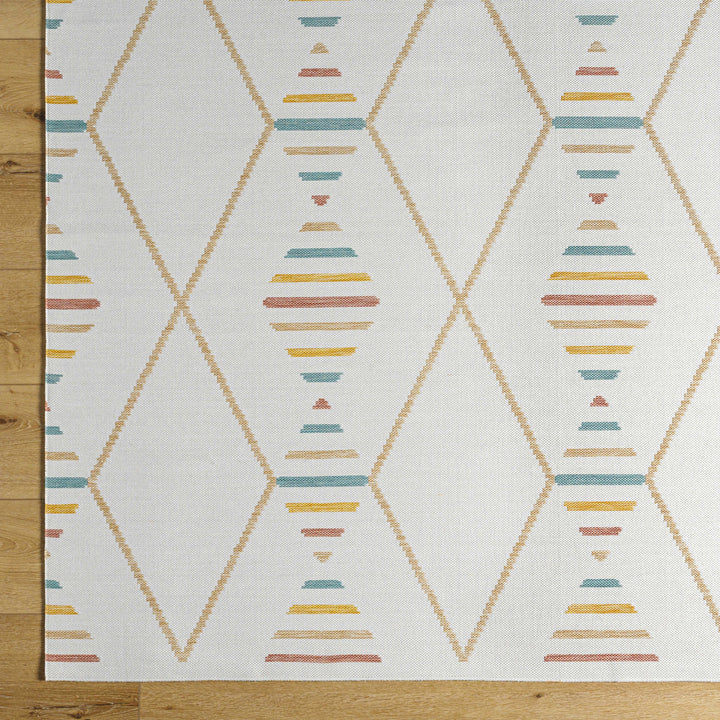 Neith Modern Geometrical Design Ivory Area Rug