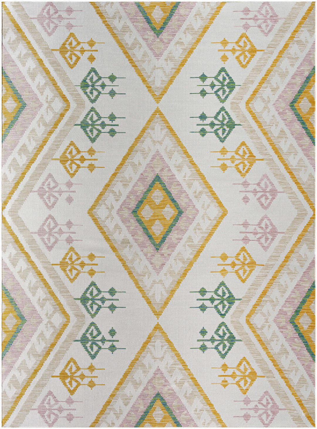 Netia Modern Style Ivory And Mustard Area Rug