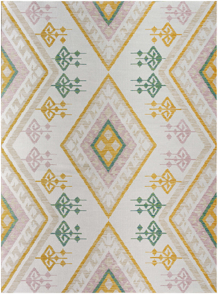Netia Modern Style Ivory And Mustard Area Rug