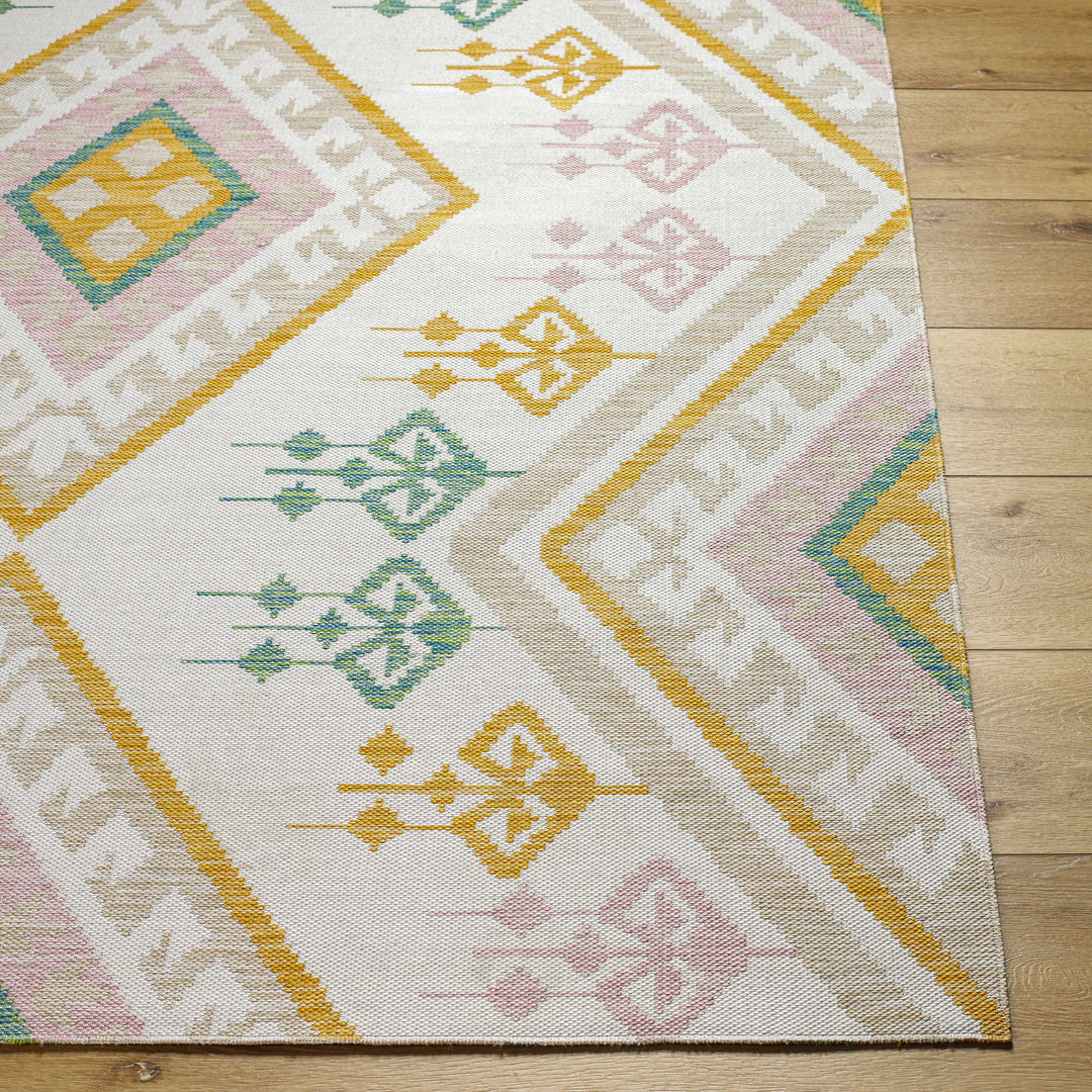 Netia Modern Style Ivory And Mustard Area Rug