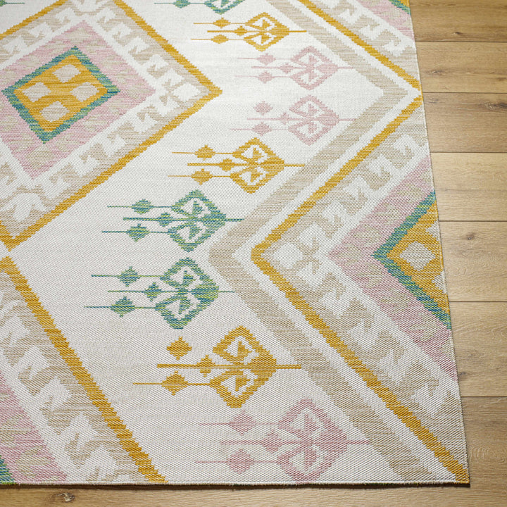 Netia Modern Style Ivory And Mustard Area Rug