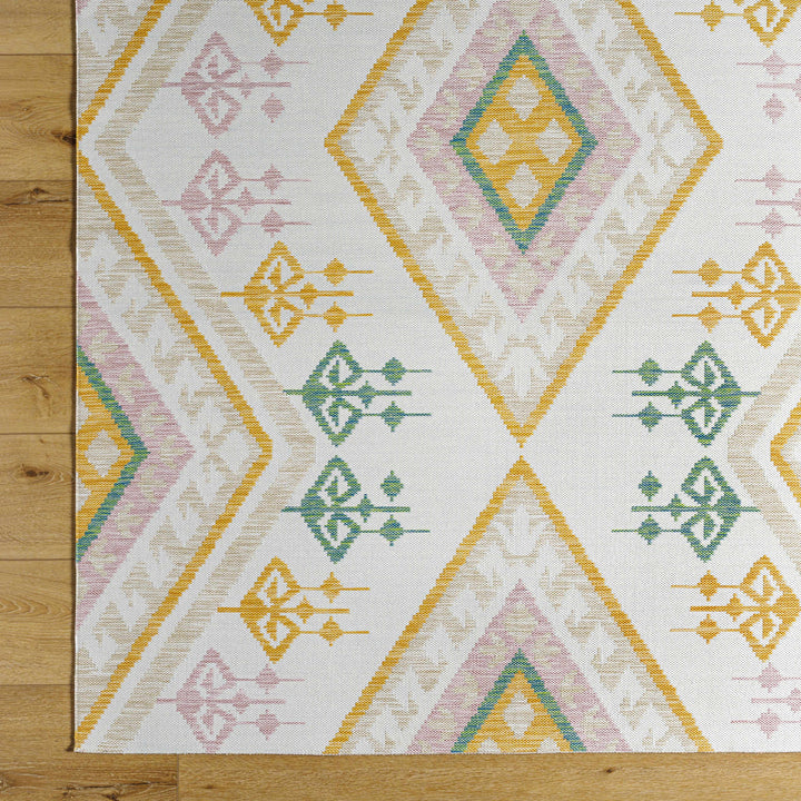 Netia Modern Style Ivory And Mustard Area Rug
