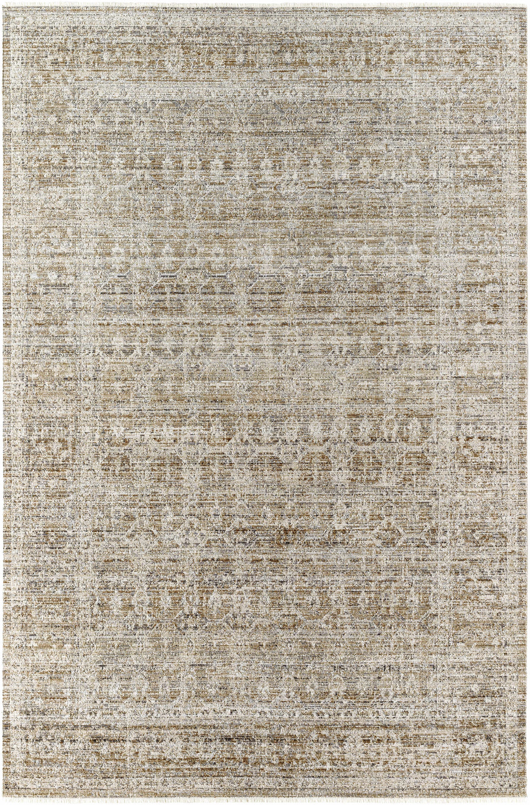 Mekhi Traditional Style Brown Machine Washable Area Rug