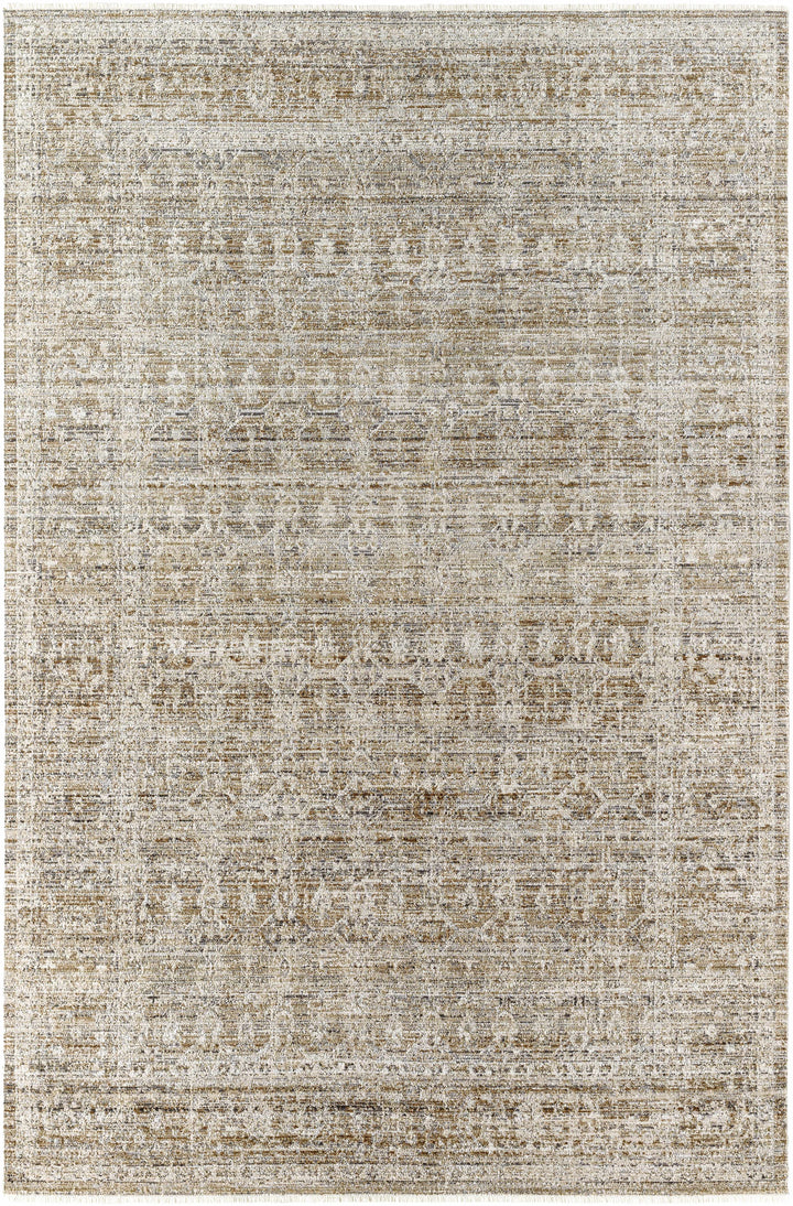 Mekhi Traditional Style Brown Machine Washable Area Rug