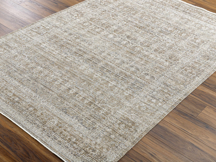 Mekhi Traditional Style Brown Machine Washable Area Rug