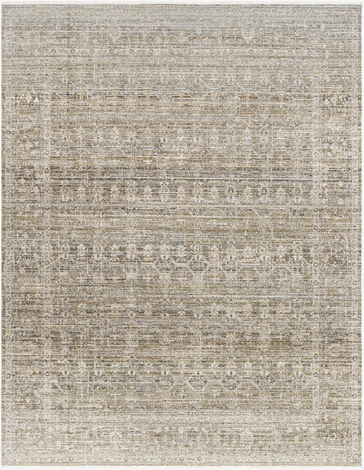 Mekhi Traditional Style Brown Machine Washable Area Rug