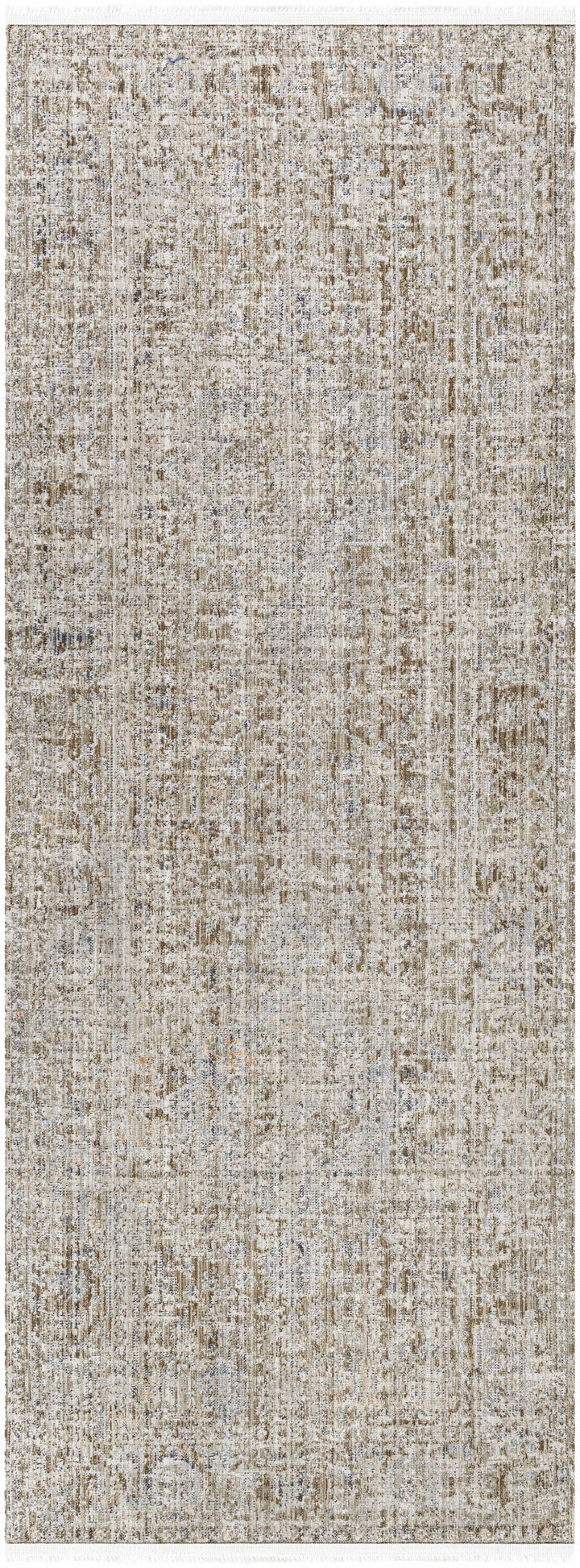 Mikio Traditional Brown And Gray Washable Area Rug