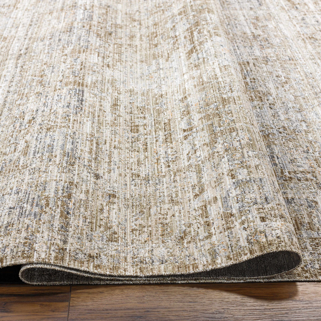 Mikio Traditional Brown And Gray Washable Area Rug
