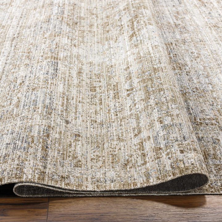 Mikio Traditional Brown And Gray Washable Area Rug