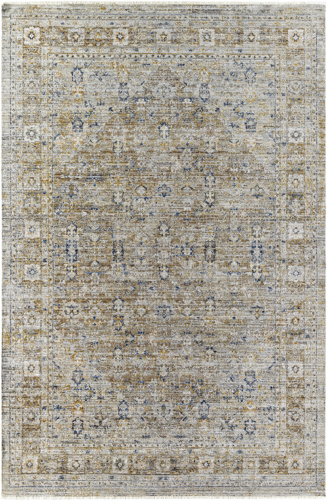 Monty Traditional Style Brown Washable Area Rug
