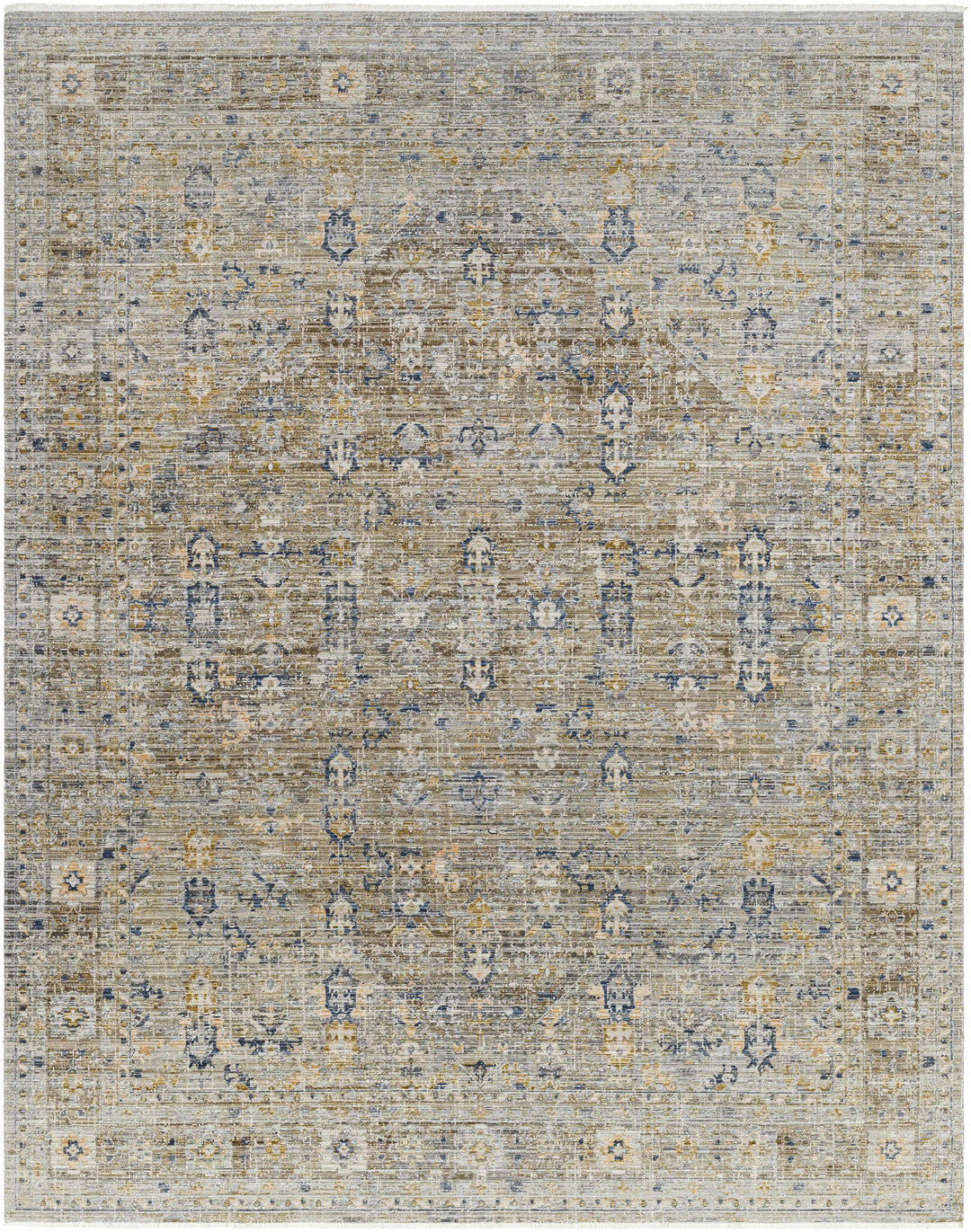 Monty Traditional Style Brown Washable Area Rug