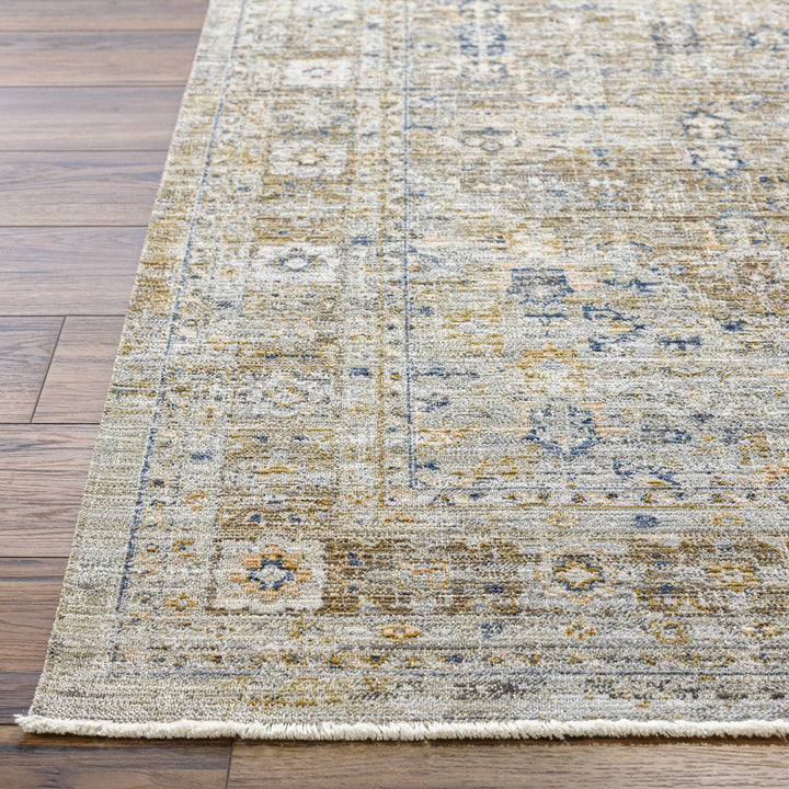Monty Traditional Style Brown Washable Area Rug