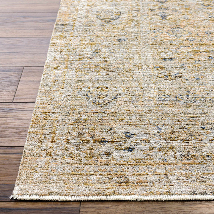 Noura Traditional Style Beige And Blue Washable Area Rug