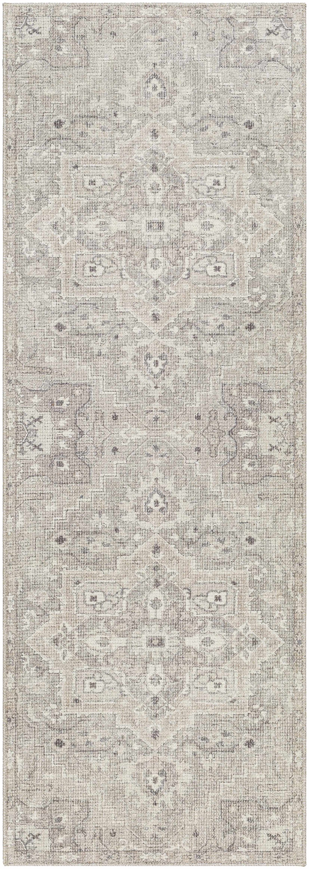 Ginny Traditional Beige And Tan Machine Woven Rug