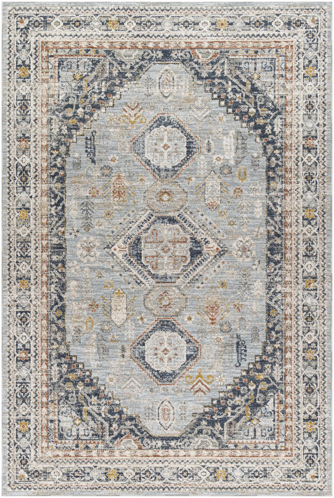 Gilda Beige And Gray Traditional Area Rug