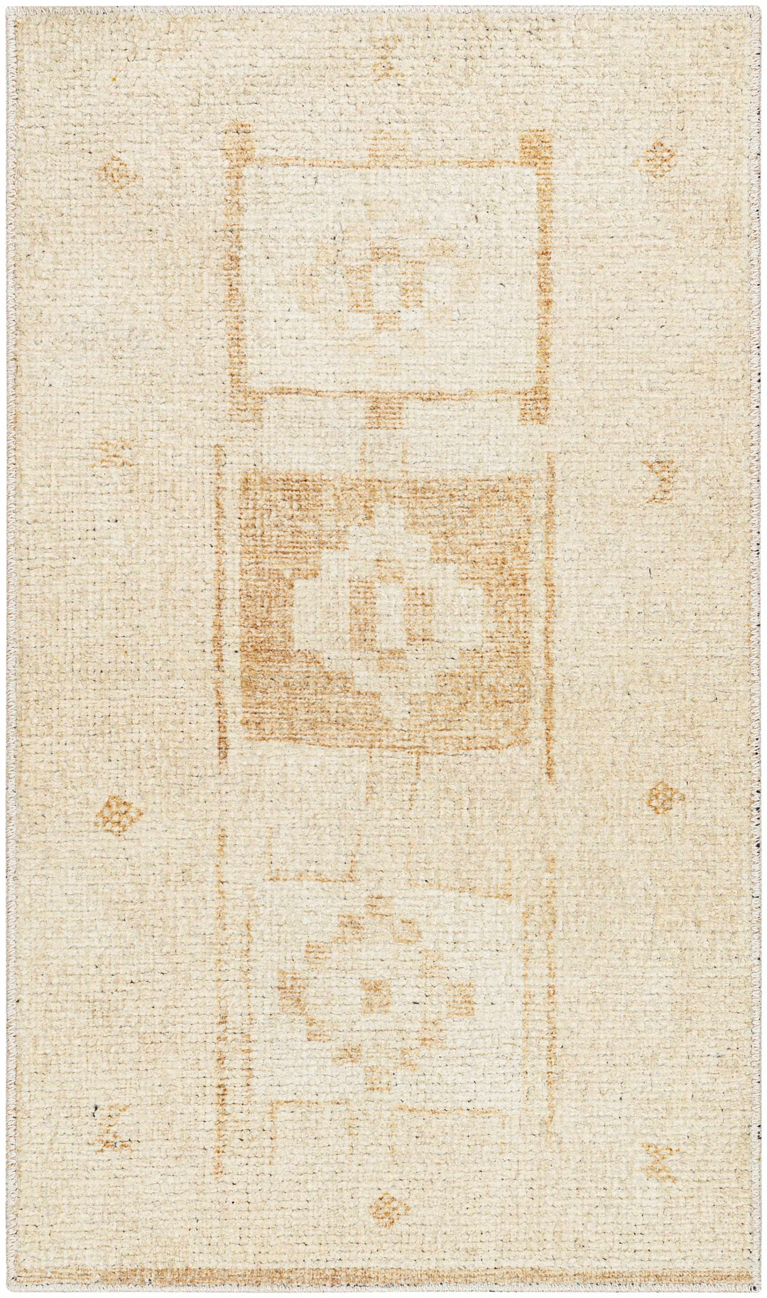 Avril Contemporary Beige And Tan Machine Woven Rug