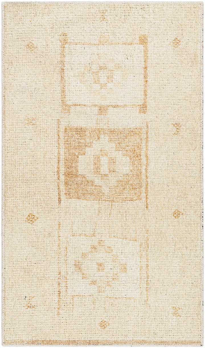 Avril Contemporary Beige And Tan Machine Woven Rug