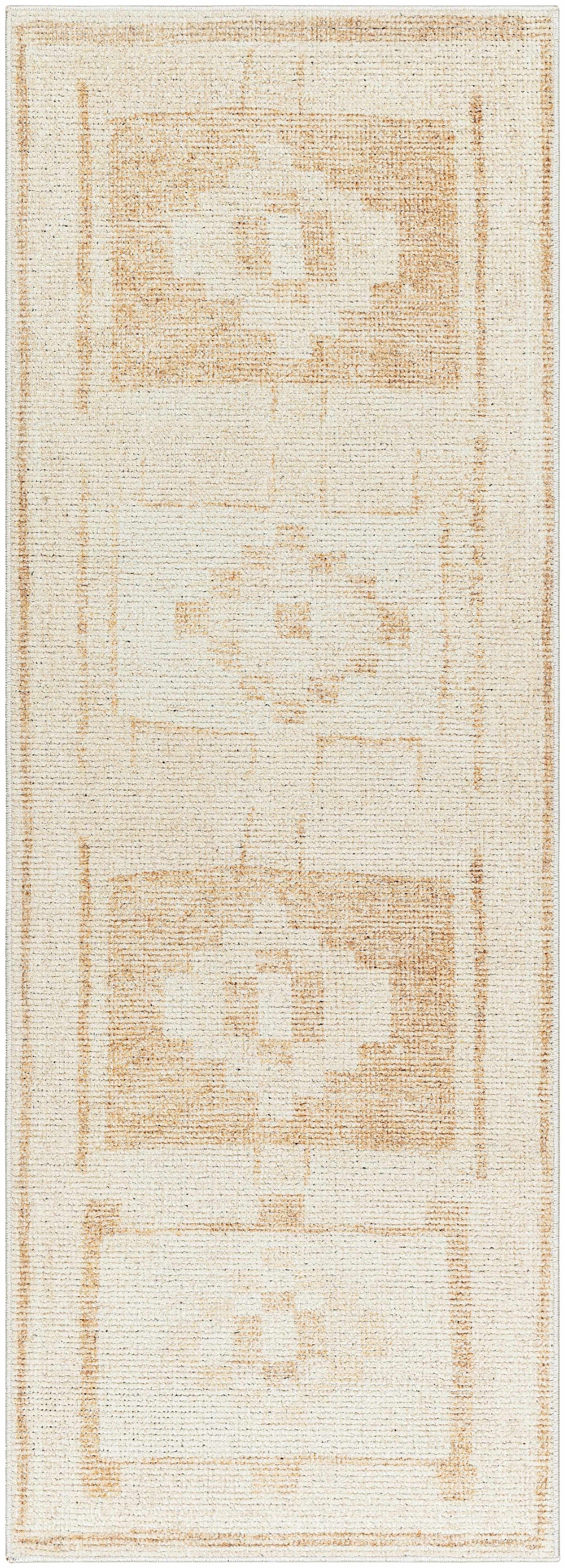 Avril Contemporary Beige And Tan Machine Woven Rug