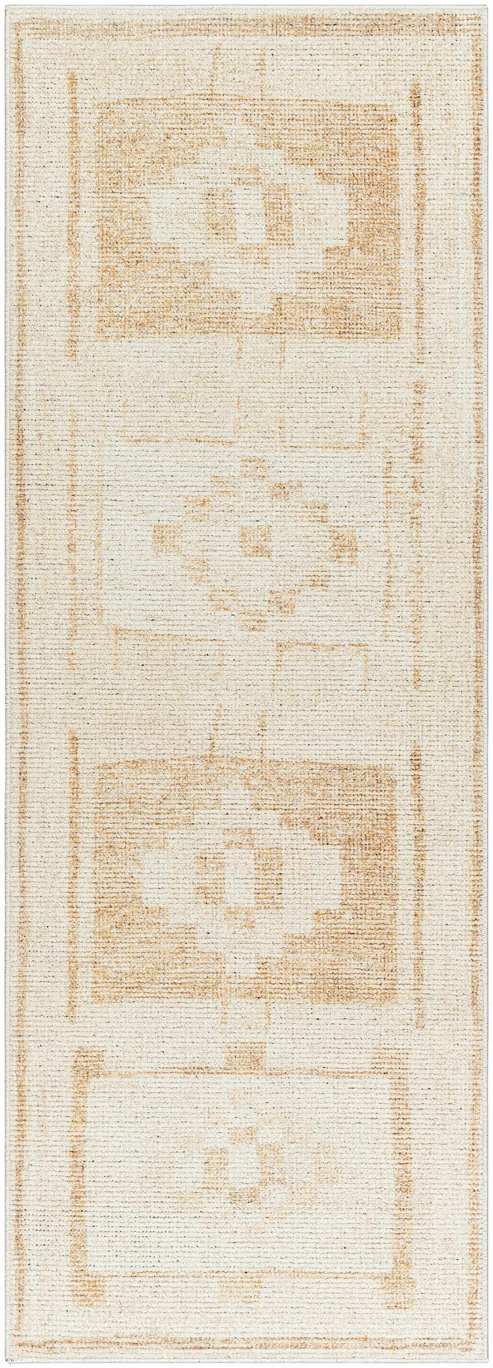 Avril Contemporary Beige And Tan Machine Woven Rug