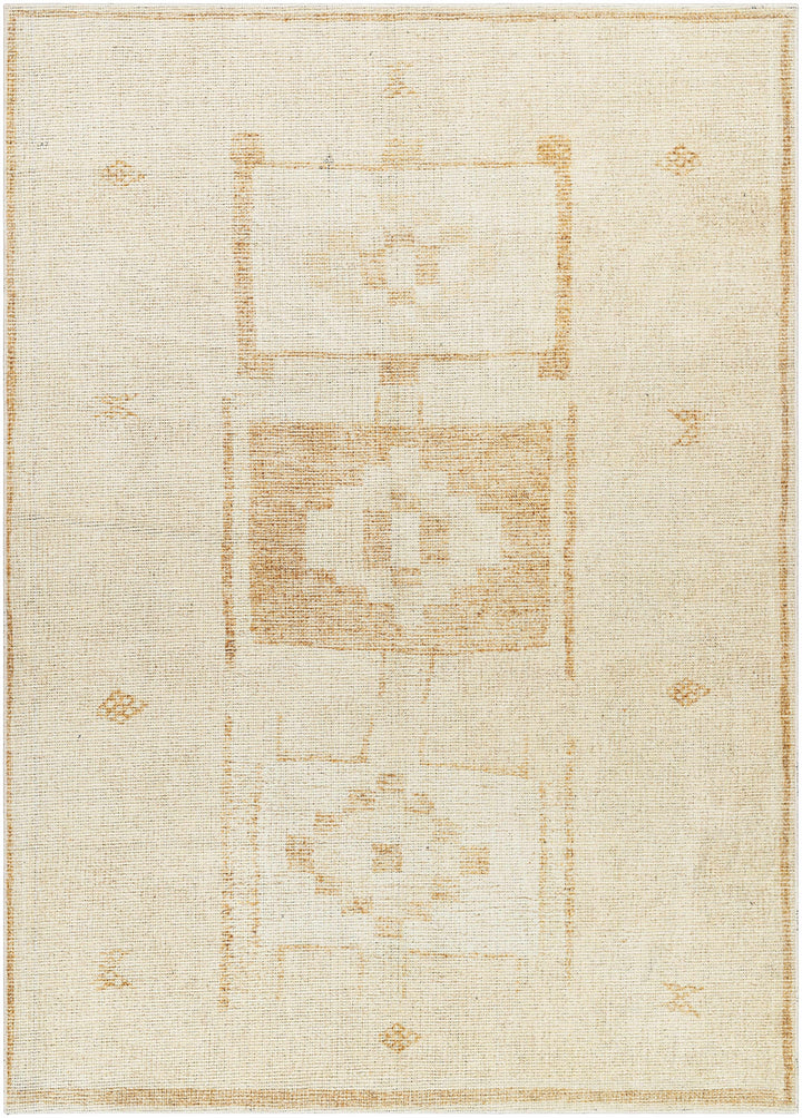 Avril Contemporary Beige And Tan Machine Woven Rug