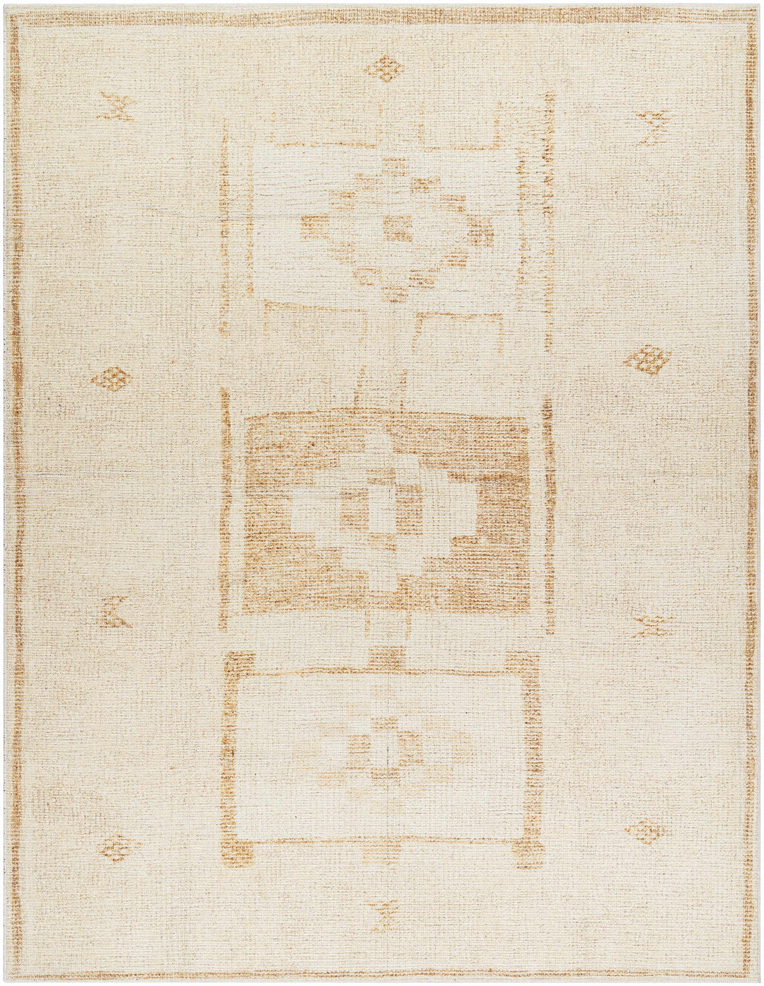 Avril Contemporary Beige And Tan Machine Woven Rug