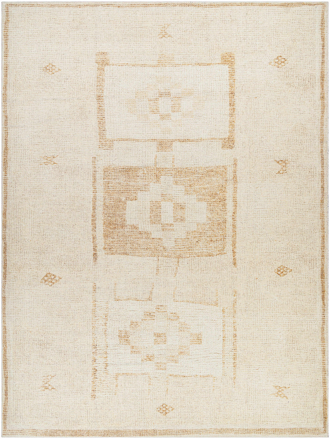 Avril Contemporary Beige And Tan Machine Woven Rug