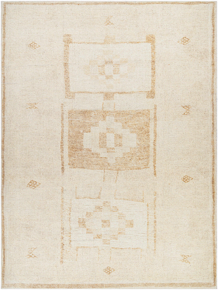 Avril Contemporary Beige And Tan Machine Woven Rug