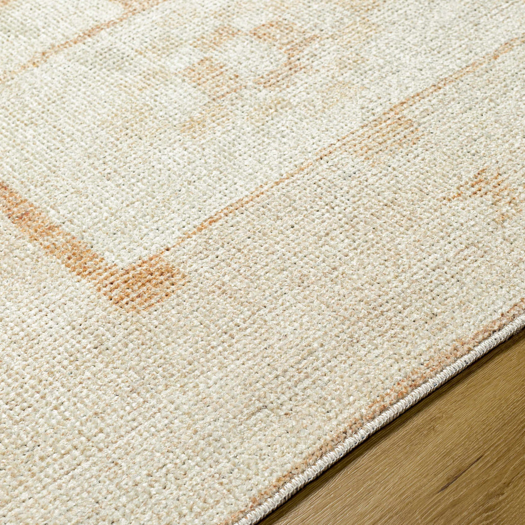 Avril Contemporary Beige And Tan Machine Woven Rug