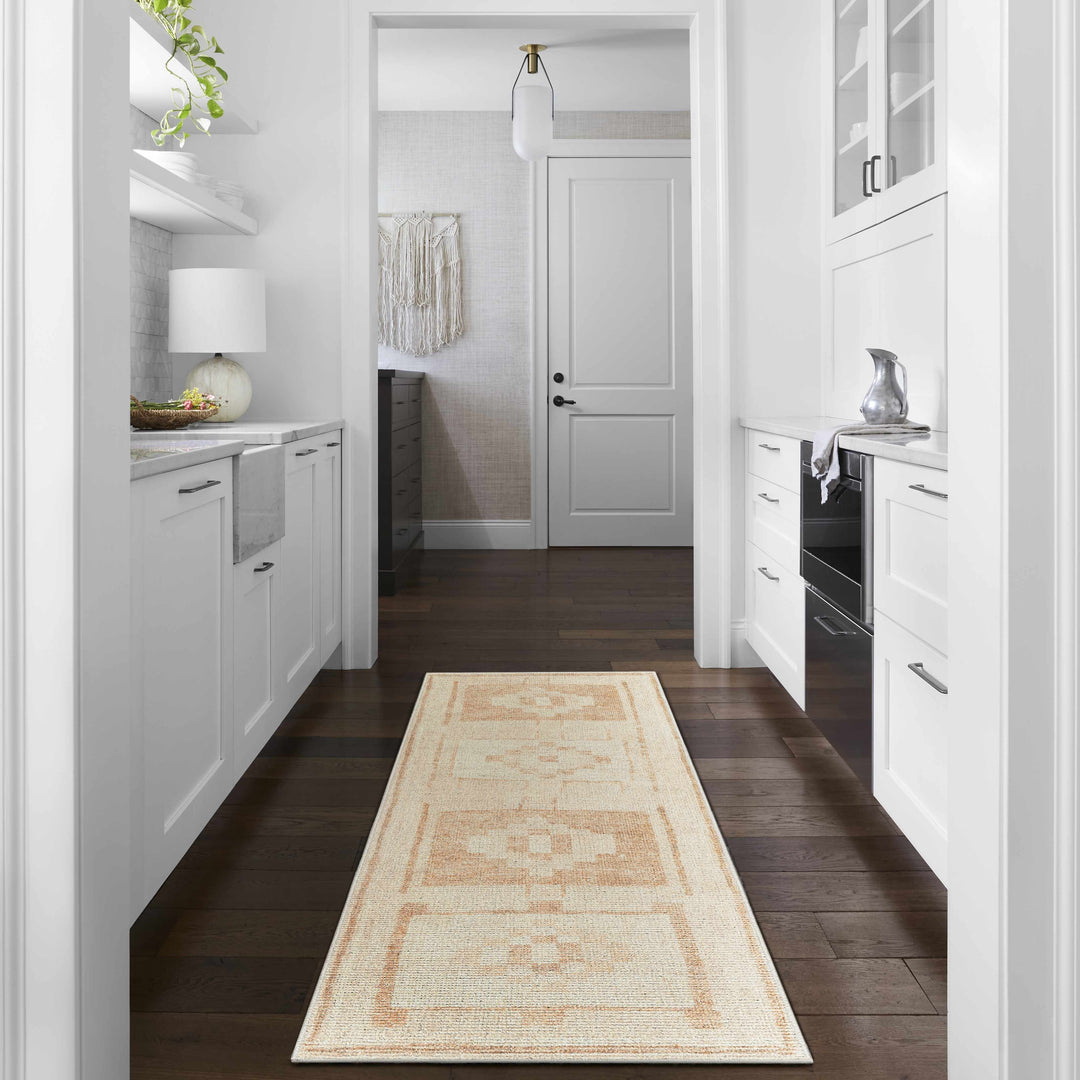 Avril Contemporary Beige And Tan Machine Woven Rug