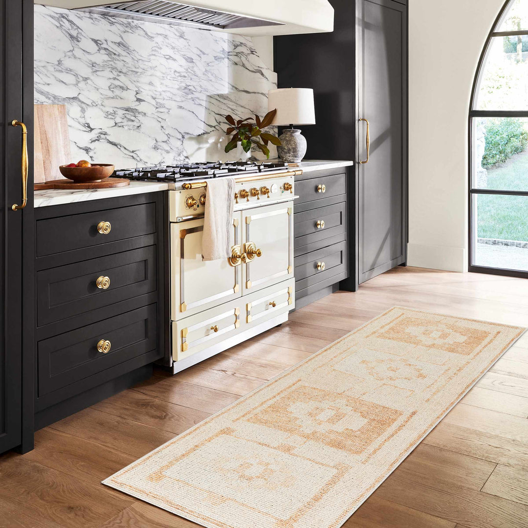 Avril Contemporary Beige And Tan Machine Woven Rug