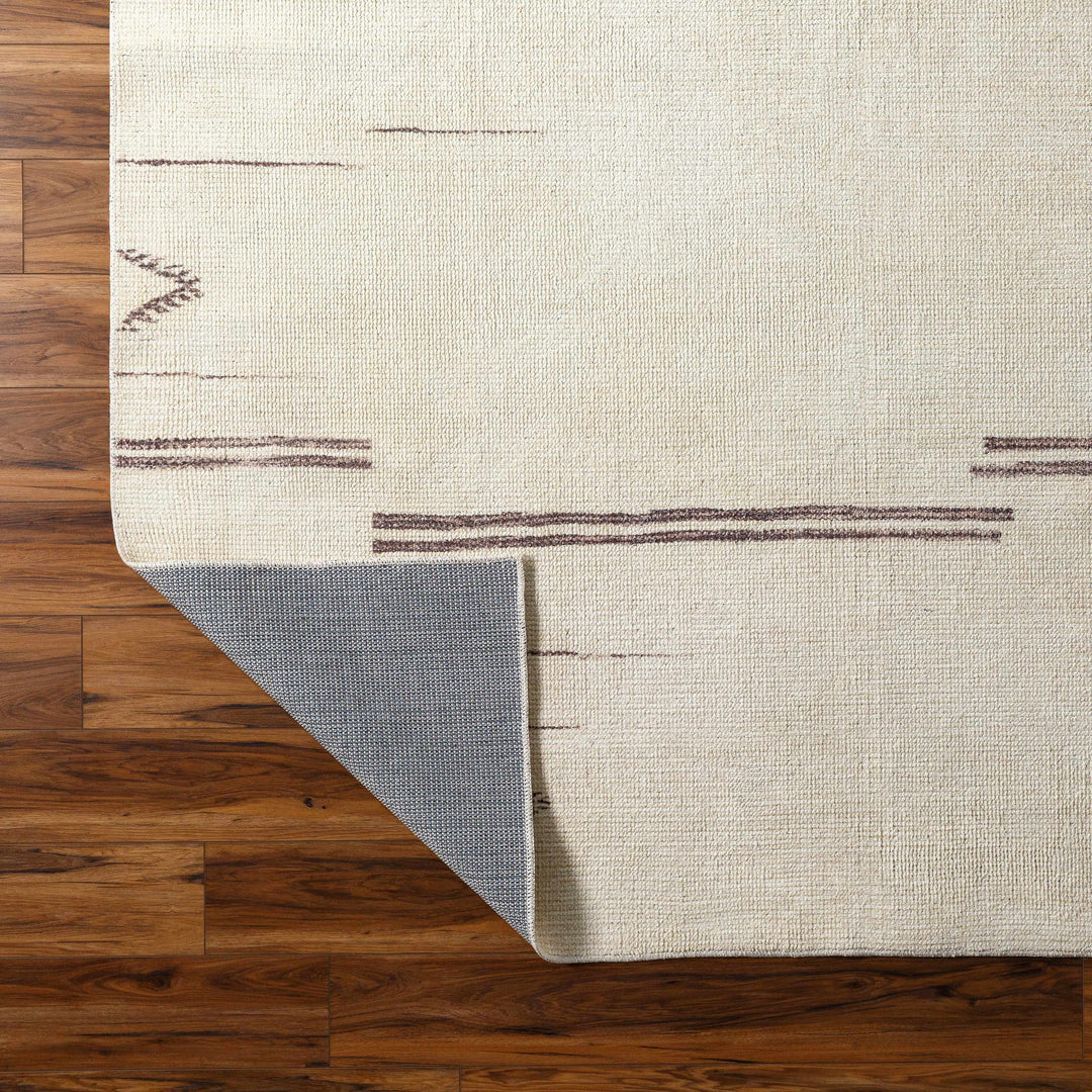 Akito Modern Abstract Ivory And Machine Woven Rug